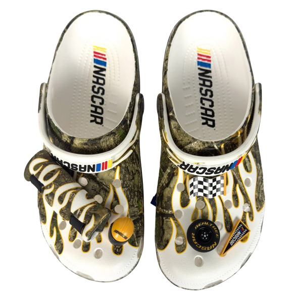 Crocs NASCAR Classic Clogs Realtree Camo Jibbitz Men 6/Women 8 Shoes New - Picture 11 of 16